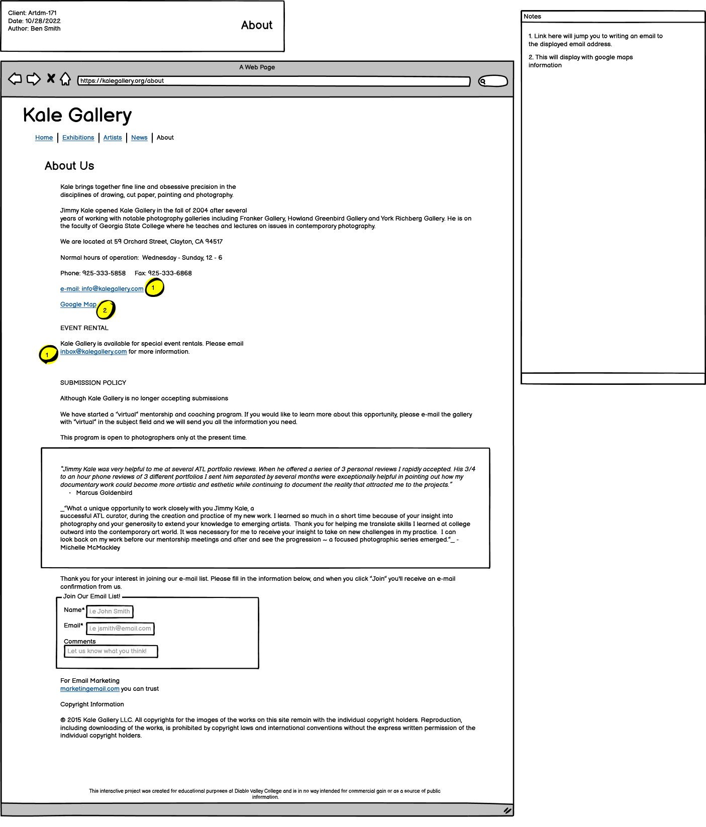 about us page for project 5